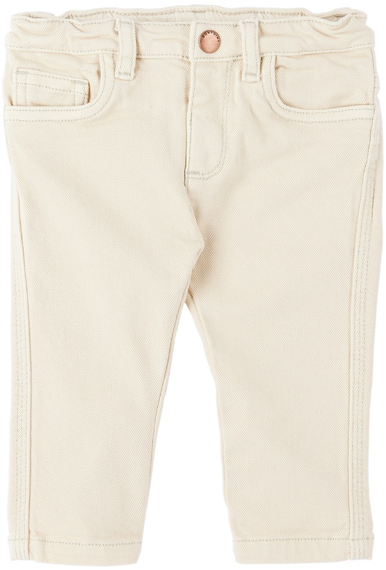 Photo: Bonpoint Baby Off-White Cookie Trousers