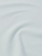Stòffa - Cotton and Silk-Blend Piquè T-Shirt - Blue