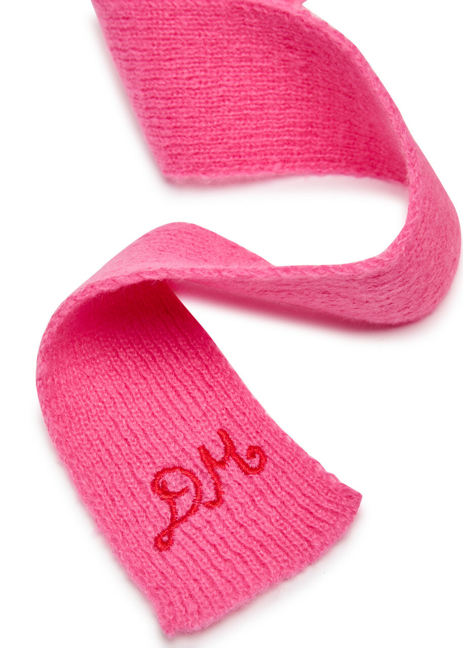 Damson Madder Striped Knitted Hair bow - Pink - One Size