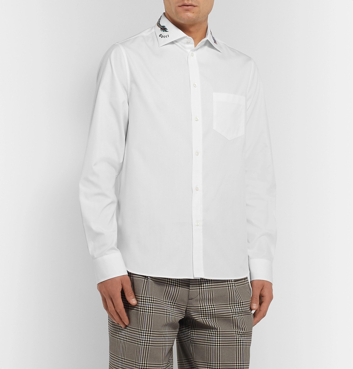 White gucci outlet collar shirt