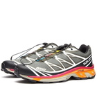 Salomon XT-6 Sneakers in Beluga/Black/Russet Orange
