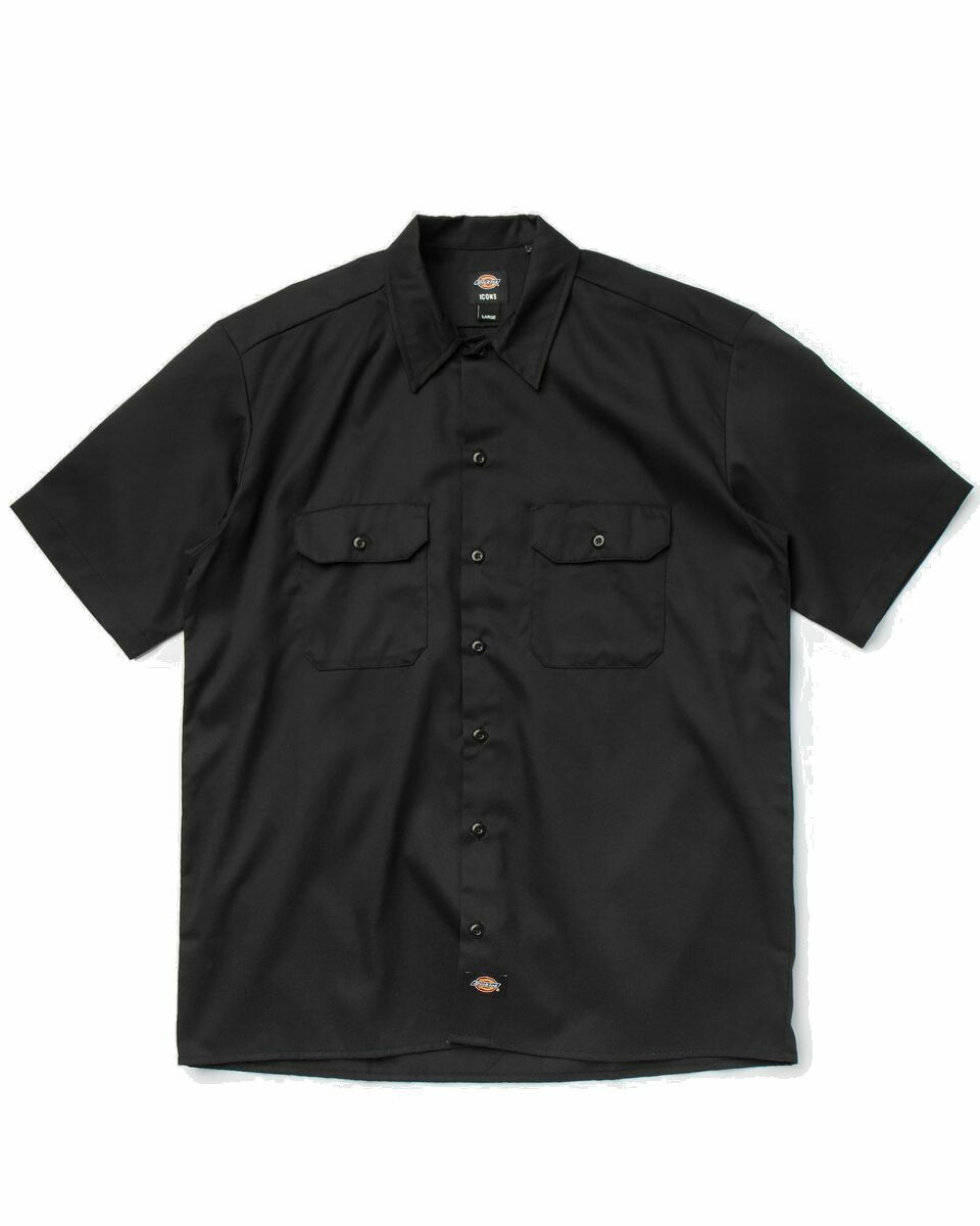 Photo: Dickies Work Shirt S/S Rec Black - Mens - Shortsleeves