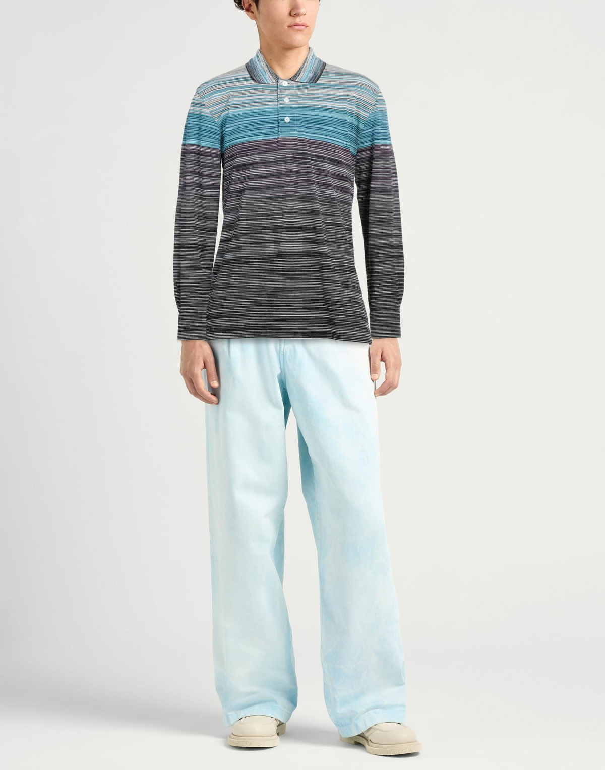 Missoni Mens Polo shirt Turquoise