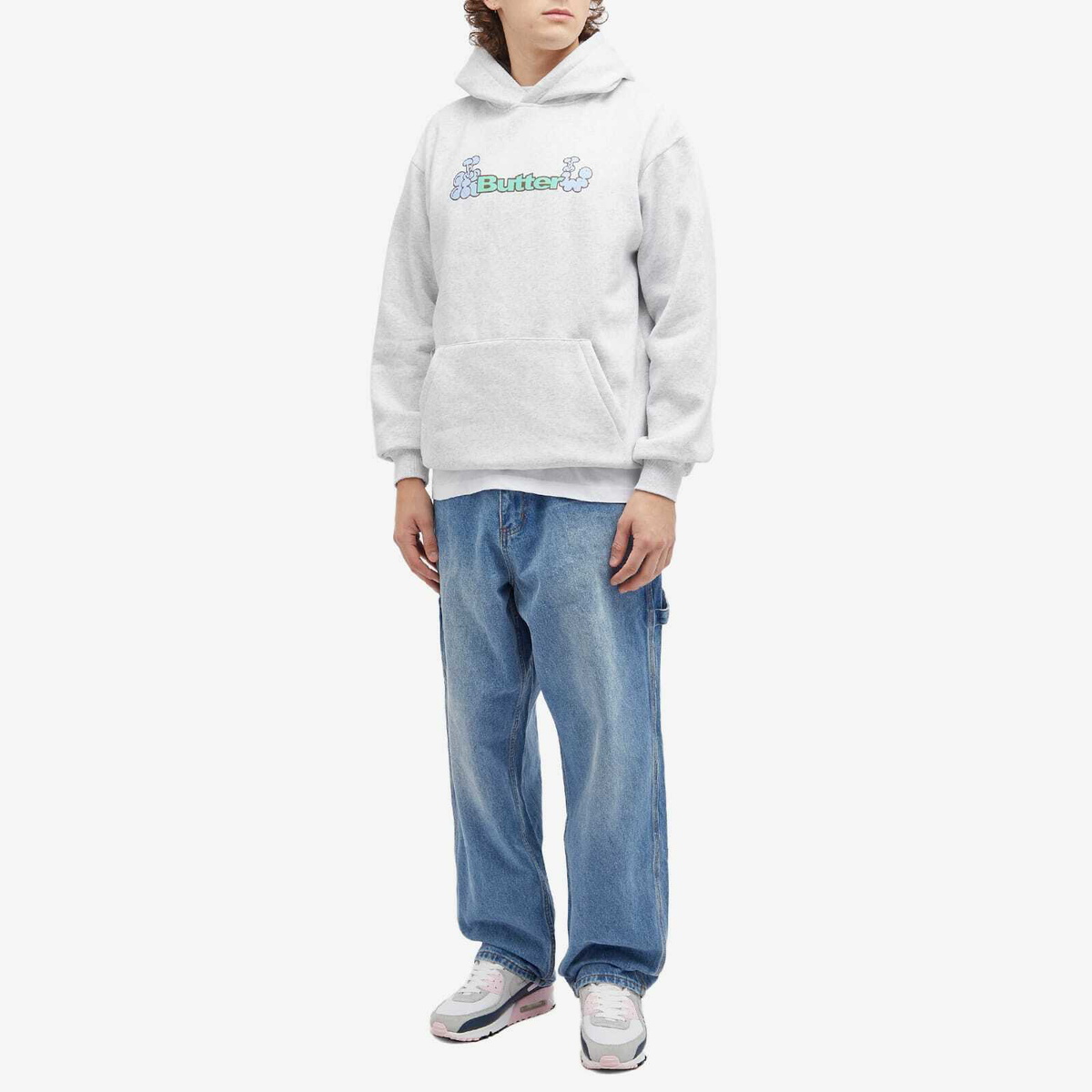 Butter Goods Men's Bugs Logo Hoodie in Ash Butter Goods