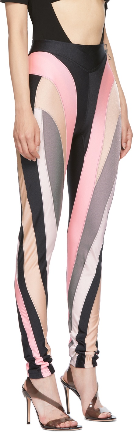 Printed high-rise leggings in multicoloured - Mugler