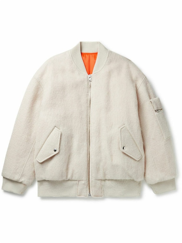 Photo: UNDERCOVER - Brushed Wool-Blend Bomber Jacket - Neutrals