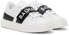 Balmain Kids White Printed Sneakers
