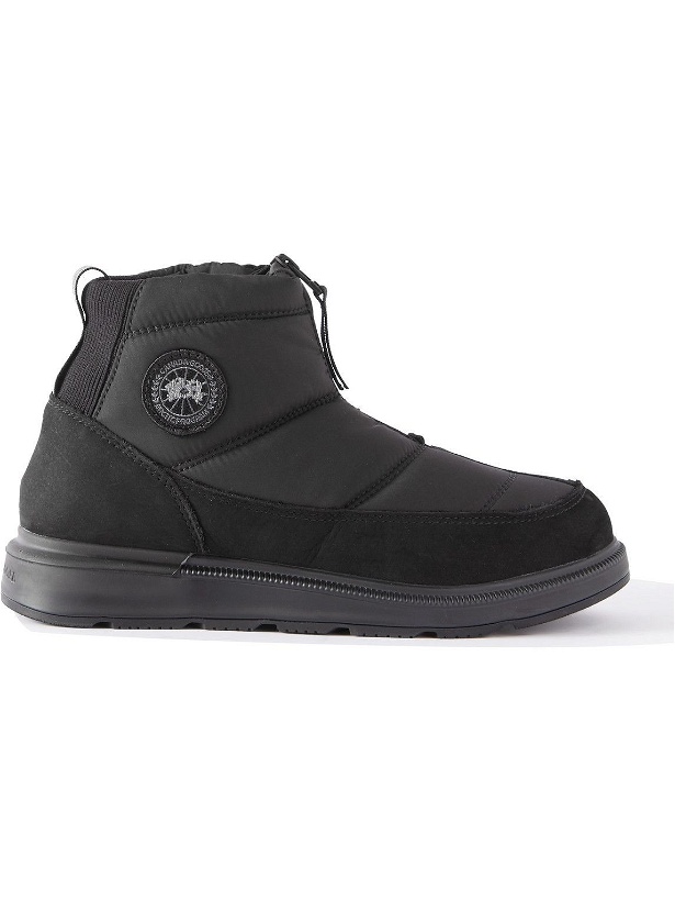Photo: Canada Goose - Crofton Leather-Trimmed Quilted Shell Boots - Black