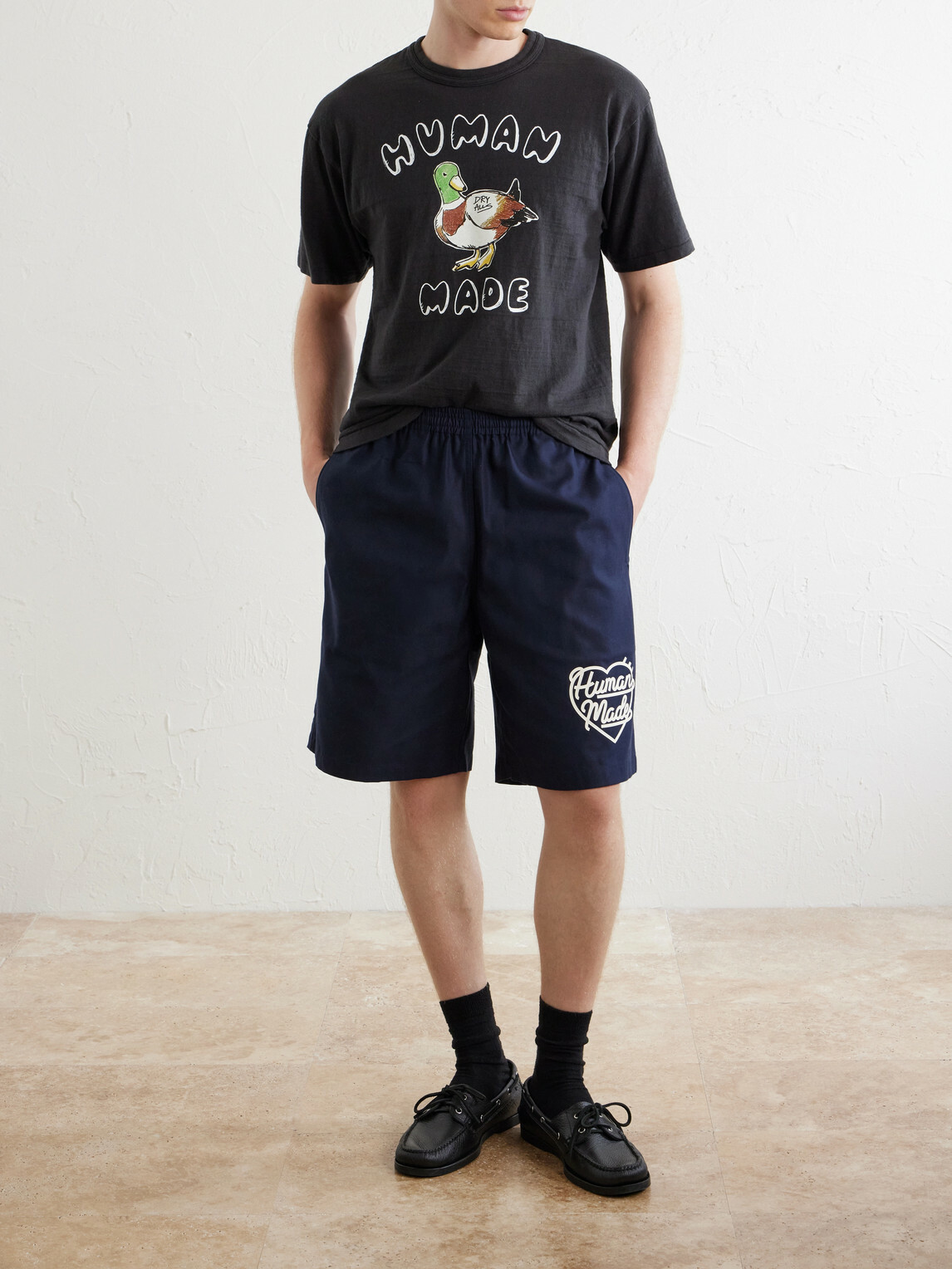 Human Made - Logo-Print Cotton-Jersey T-Shirt - Black