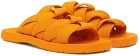 Bottega Veneta Orange Intrecciato Slides