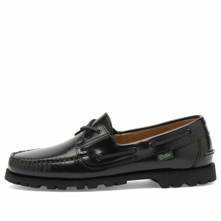 Photo: Paraboot Women's Malo Boat Shoe in Brillant Noir