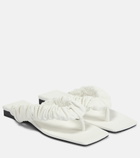 Khaite - Ash leather thong sandals
