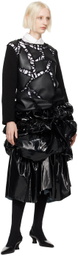 Comme des Garçons Black Gathered Faux-Leather Maxi Skirt