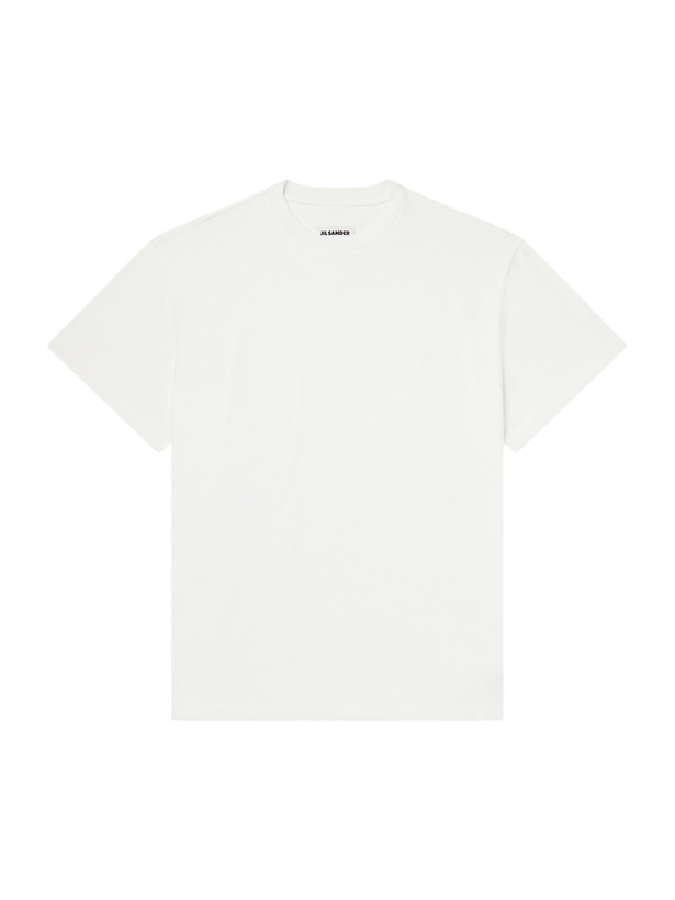Photo: Jil Sander - Three-Pack Logo-Appliquéd Cotton-Jersey T-Shirts - White