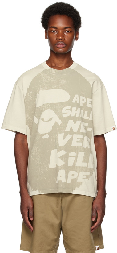 Photo: BAPE Beige Big Ape Head T-Shirt