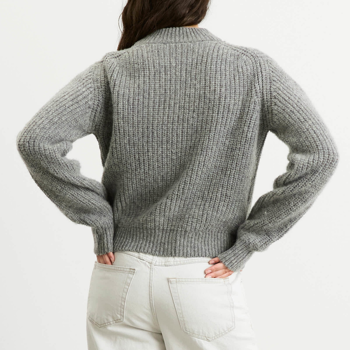 Cecilie Bahnsen Women's Bega Fisherman Knit in Light Grey