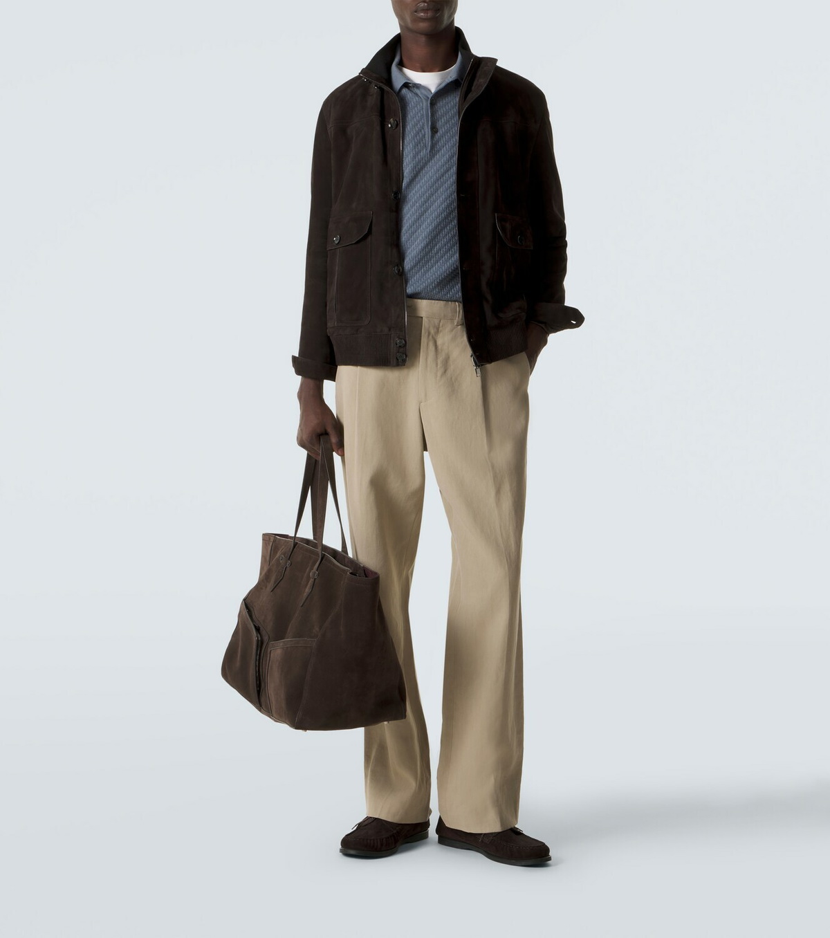 Brioni Cotton, silk, and cashmere polo shirt