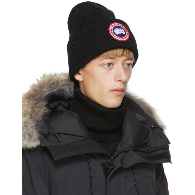 Canada Goose Black Arctic Disc Beanie Canada Goose
