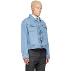 Thom Browne Blue Selvedge Backstrap Utility Denim Jacket
