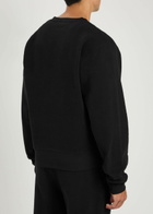 Saint Laurent Logo-embroidered Cotton Sweatshirt Black