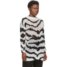 Stella McCartney Black and White Intarsia Tiger Sweater