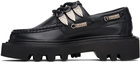 Toga Pulla Black Lace Up Hoop Detail Boat Shoes