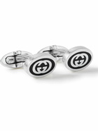 GUCCI - Sterling Silver and Enamel Cufflinks