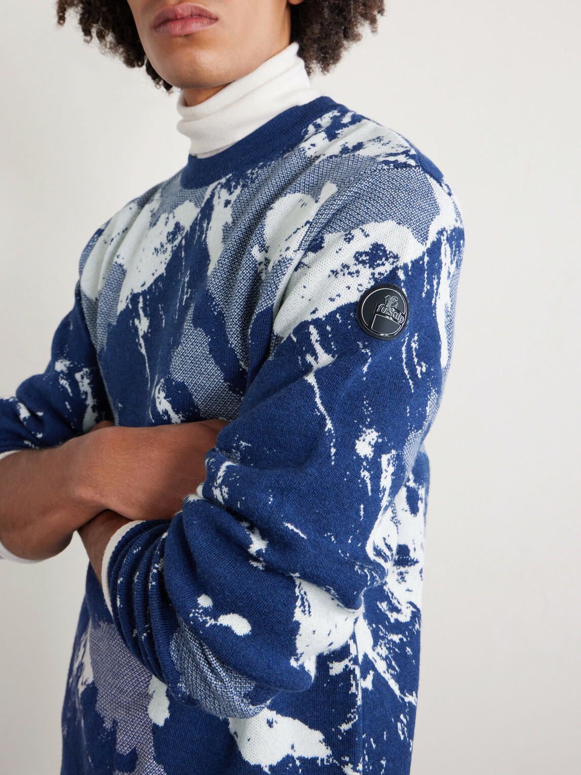 Fusalp - Mountain Logo-Appliquéd Merino Wool-Jacquard Sweater - Blue