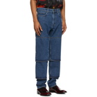 Y/Project Navy Classic Multi Cuff Jeans