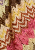 Faithfull The Brand Raya Chevron Pointelle Metallic-knit Polo top Stripe