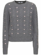 RABANNE Wool & Cashmere Knit Sweater with crystals