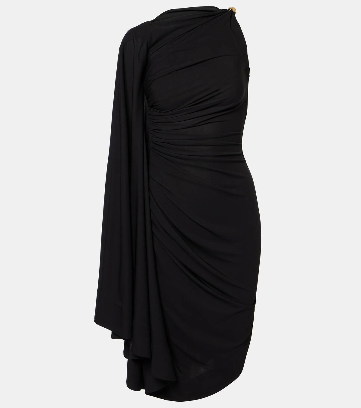 Bottega Veneta Embellished draped jersey midi dress