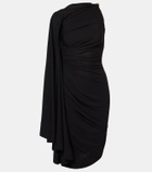 Bottega Veneta Embellished draped jersey midi dress