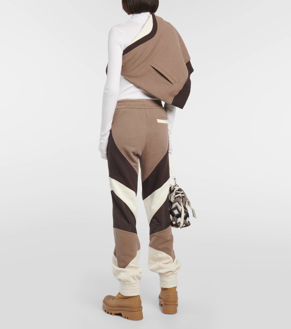 Chloé Colorblocked cotton sweatpants