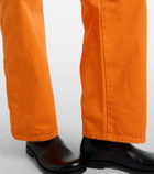 JW Anderson Embroidered high-rise straight jeans