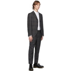 Comme des Garcons Homme Deux Grey Wool Check Glen Trousers