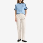 Adidas 3-Stripes T-Shirt in Ash Blue/Black