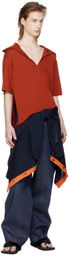 T/SEHNE SSENSE Exclusive Orange Open-Seam Polo