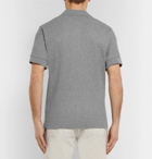 Brioni - Waffle-Knit Cotton Polo Shirt - Gray
