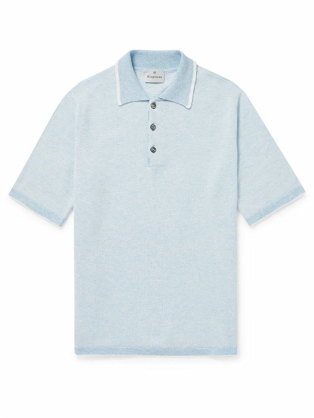 Photo: Kingsman - Cotton-Piqué Polo Shirt - Blue