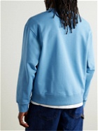 KENZO - Logo-Embroidered Cotton-Jersey Sweatshirt - Blue