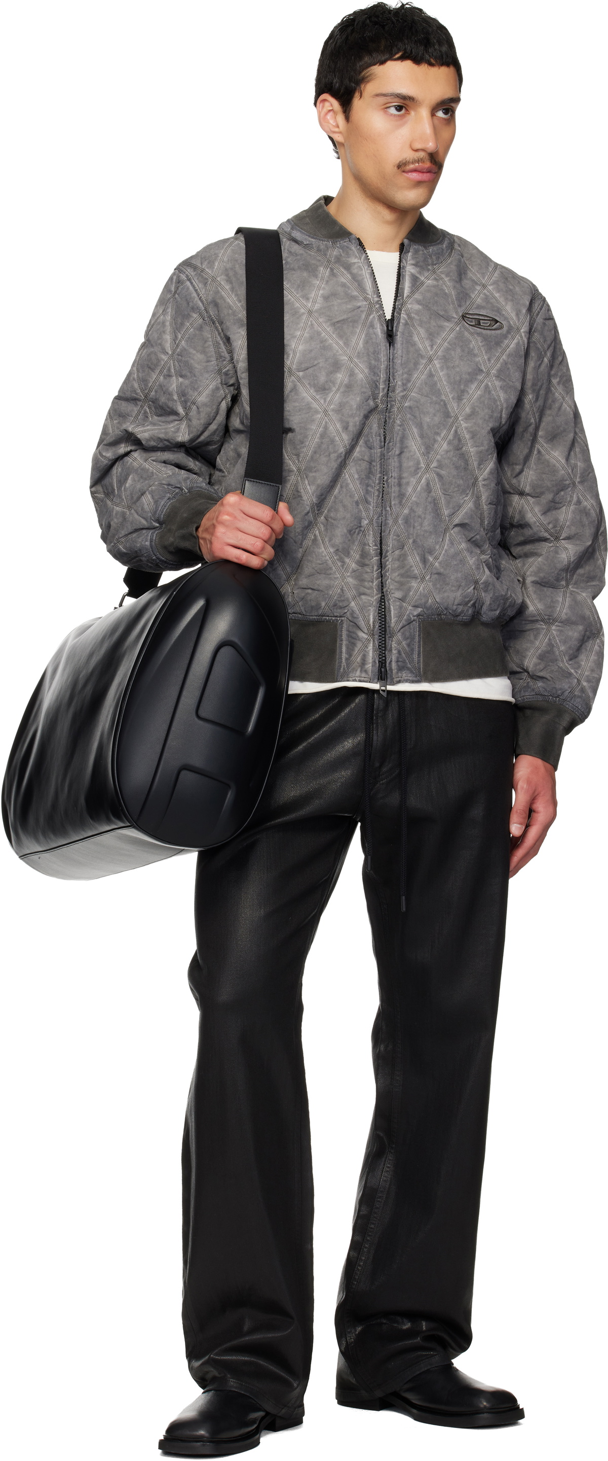 Diesel Gray J-Type-Treat Bomber Jacket