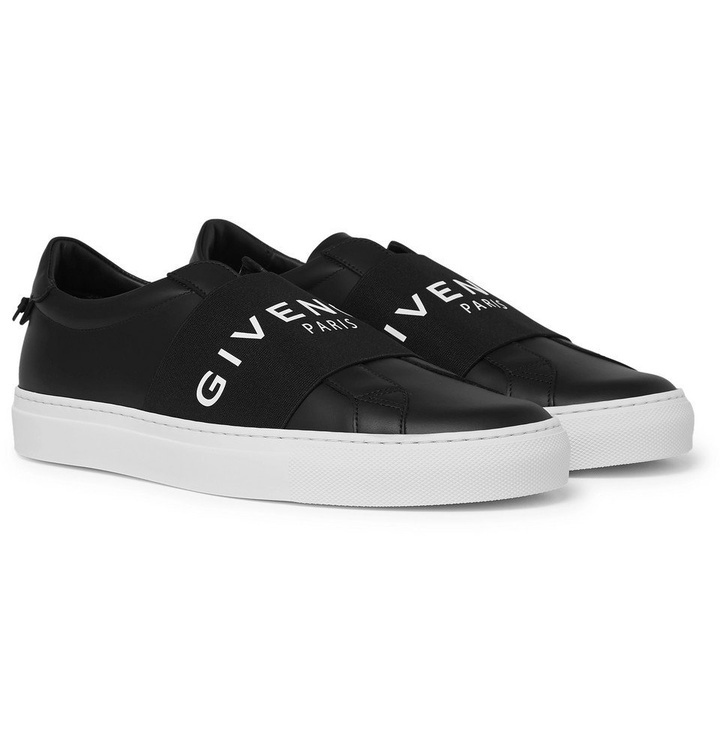 Photo: Givenchy - Urban Street Logo-Print Leather Slip-On Sneakers - Men - Black