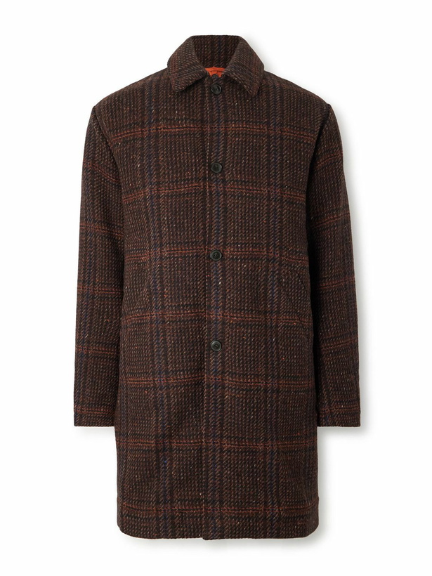 Photo: A Kind Of Guise - Manas Checked Virgin Wool-Tweed Coat with Padded Quilted Shell Liner - Brown