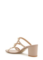 Valentino Garavani Rockstud 60 Leather Mules Beige
