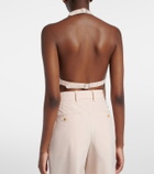 Wardrobe.NYC Halterneck cotton-blend top