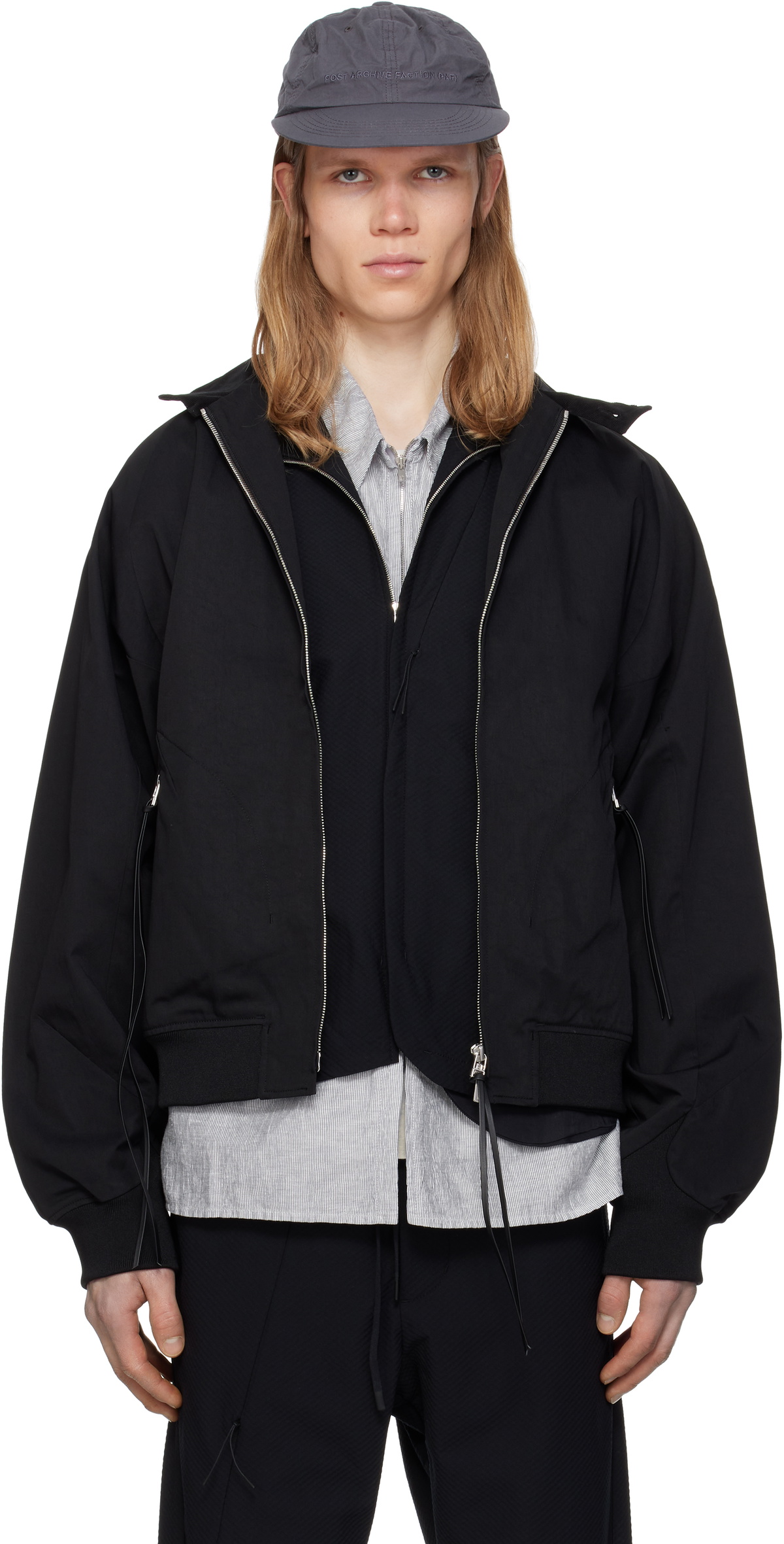 POST ARCHIVE FACTION (PAF) Black 6.0 Center Bomber Jacket