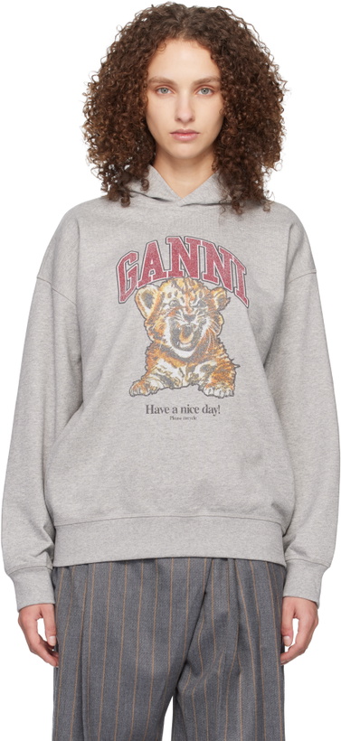 Photo: GANNI Gray Tiger Hoodie