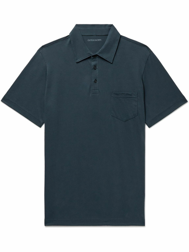 Photo: Outerknown - Sojourn Organic Pima Cotton-Jersey Polo Shirt - Blue