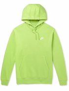 Nike - Sportswear Club Logo-Embroidered Cotton-Blend Jersey Hoodie - Green
